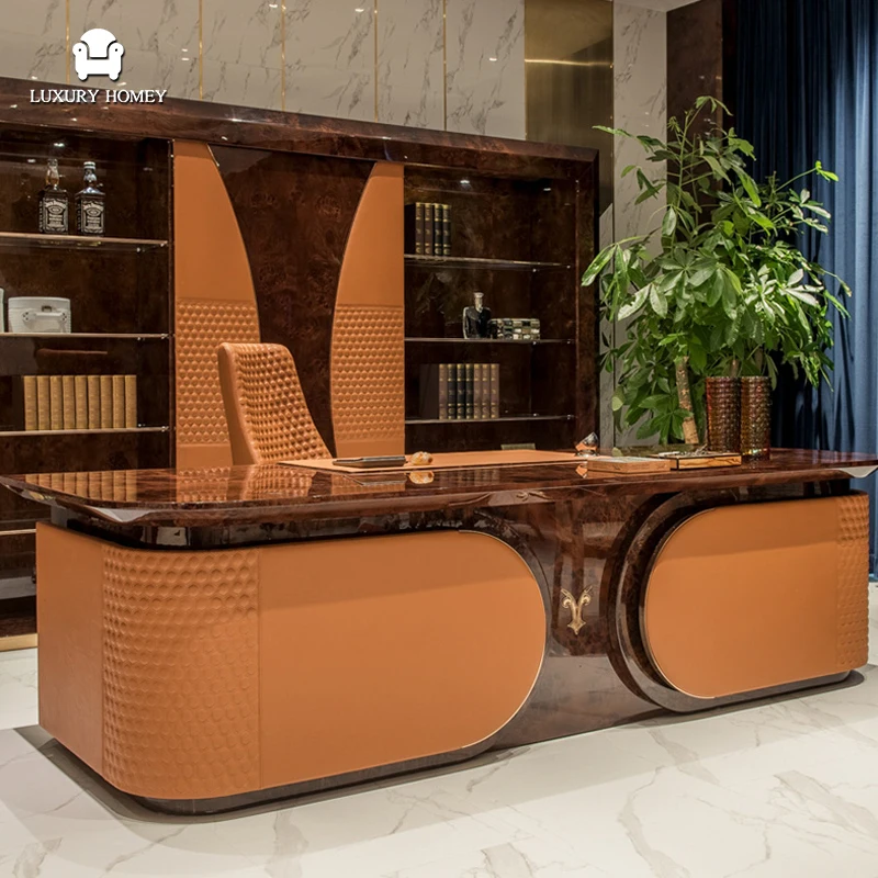 Office Furniture Supplier Latest Office Desk Designs Executive Manager Modern Luxury Office Table High End Home Metal Carton