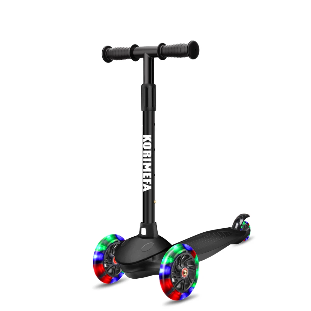 
Korimefa Scooter for Kids Toddlers Scooters 3 Wheels Kick Scooter Lean to Steer with PU Flashing Wheels 