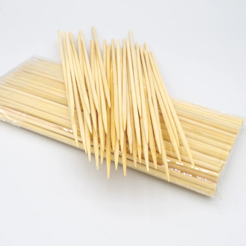 Disposable natural bamboo sticks round bamboo skewers making