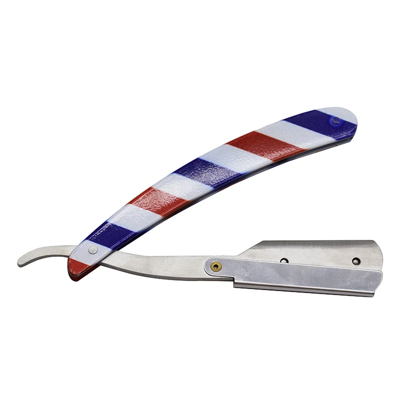 Men Shaving Barber Tools Hair Razor and Blades Antique Black Folding Shaving Knife Stainless Steel Straight razor Holder