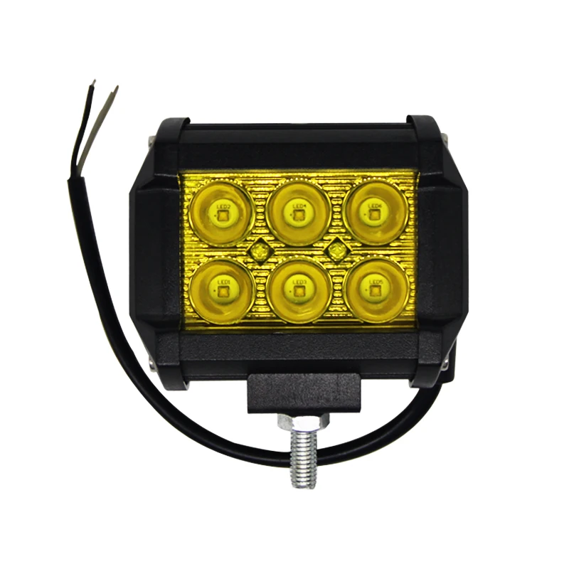 neblinerosledpara4x4 hot sale yellow ambient light in car led 18W led working light led for truck motos