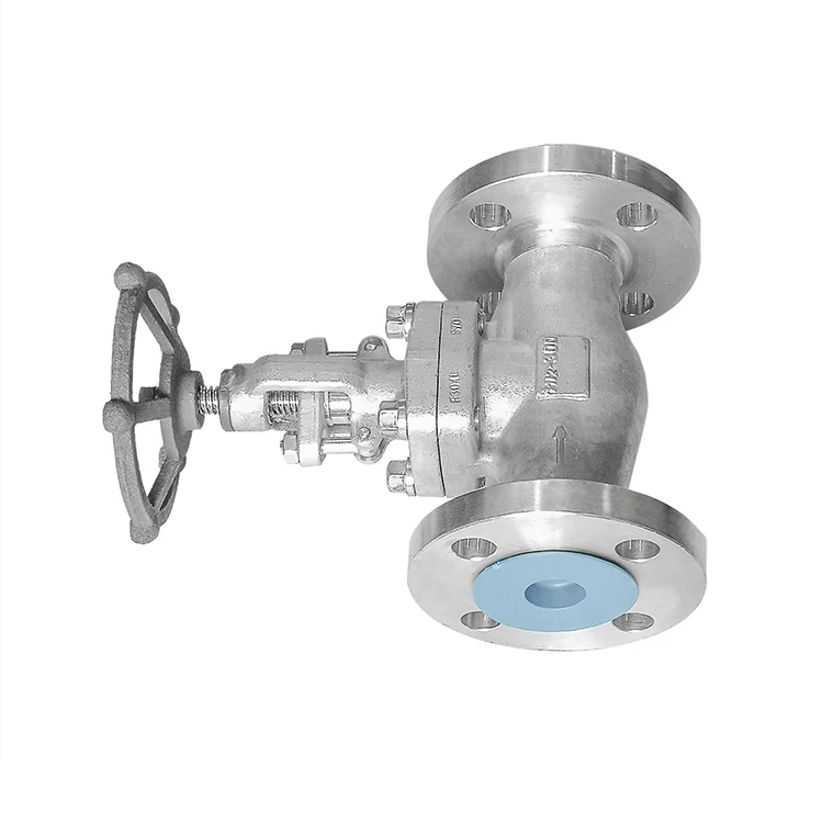 Monolithic forged stainless steel F304L integrated flange globe valve throttling  manual globe valve dn40