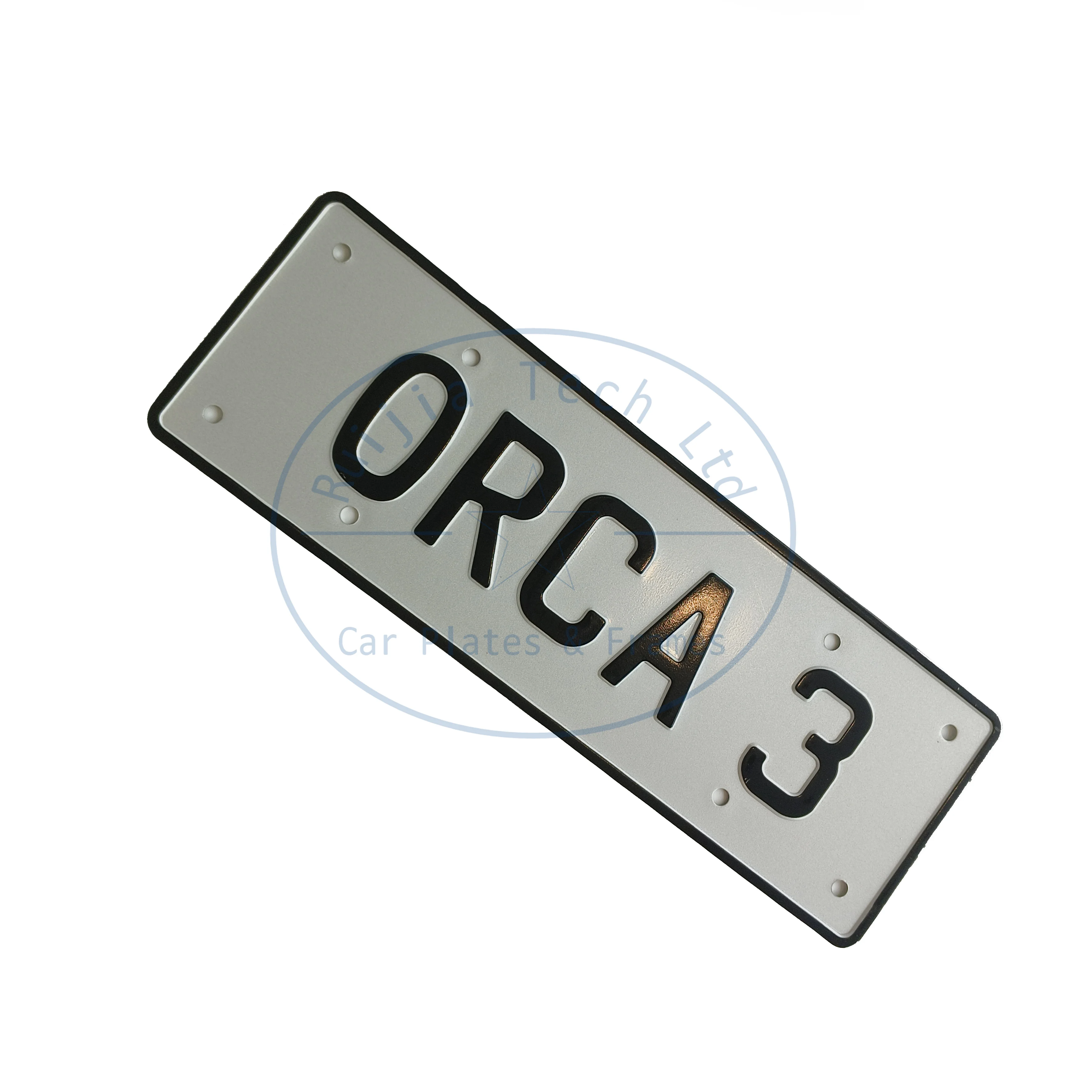 Aluminum embossed gold-stamped reflective can be customized with digital letters and numbers for vehicle license plates