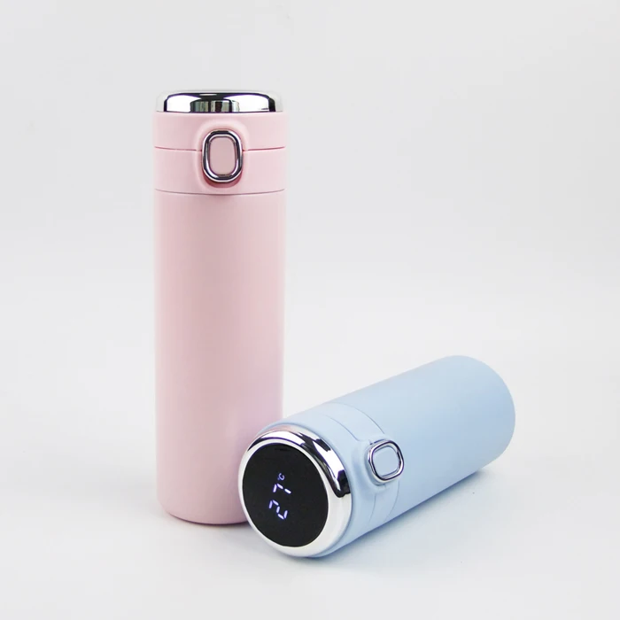 Hot Sale 420ml One Touch Open Stainless Steel Smart Thermos Bottle Thermal Smart Water Bottle With LED Temperature Display Cap