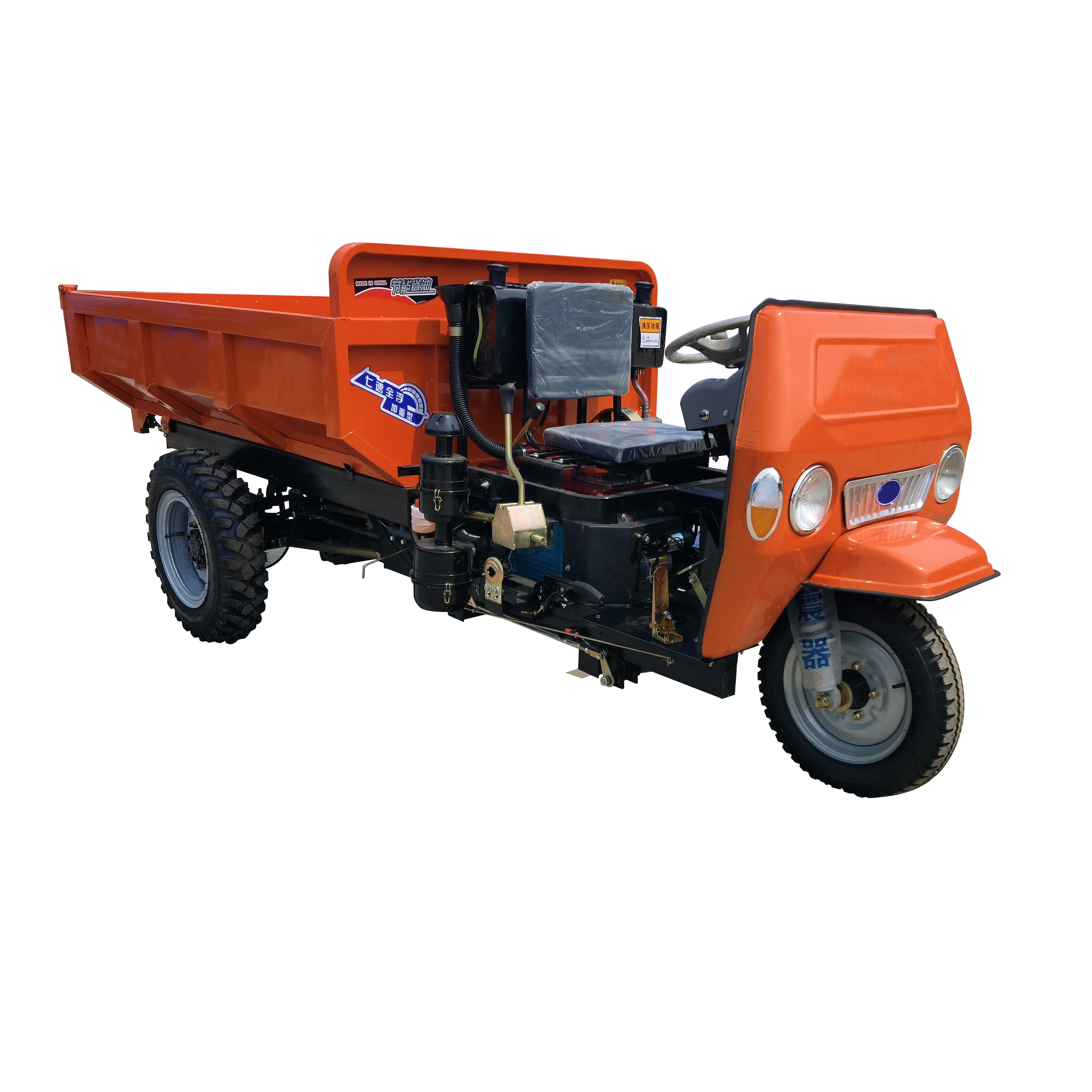 China Three Wheel Cabin tricycle For Sale  diesel cargo dumper for mining use