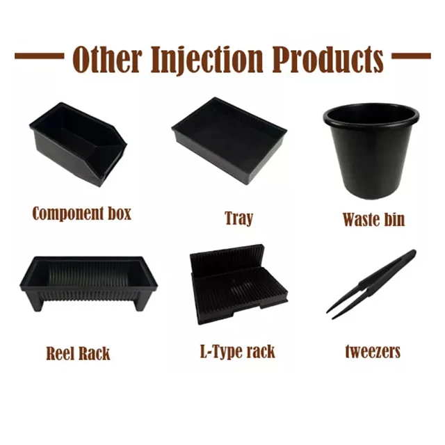 PP Black Anti-static Storage Corrugated esd bins Boxes PCB Packing Storage Component Container Plastic Box