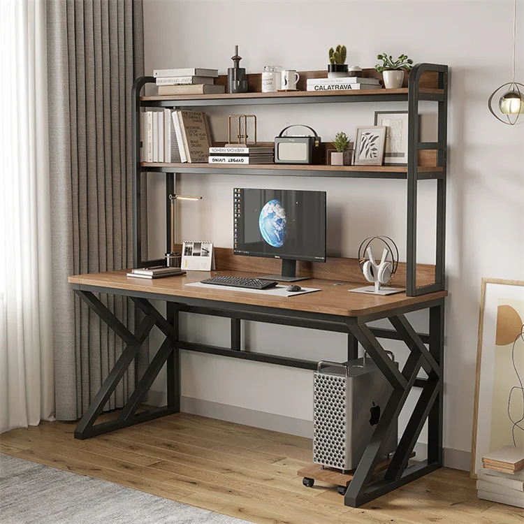 Wholesale Large Desktop Computer Table Desk Home Bedroom with Bookshelf Student Writing Learning PC Desk