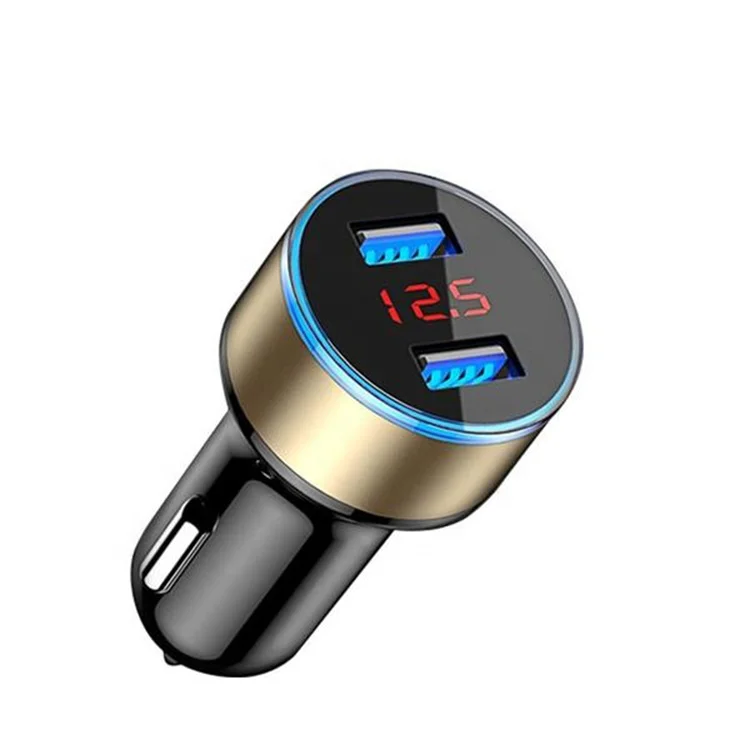 Двойной порт 40 Вт Быстрая зарядка 2 порта USB автомобильная с цифровым