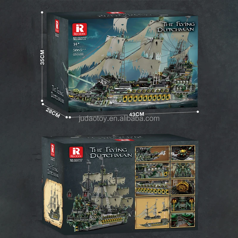 Reobrix 66037 Compatible MOC 16016 the Flying Dutchman Assembly Model Building Block Kids  Bricks Toys Gifts Christmas Toys