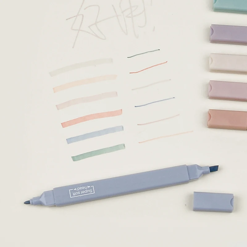 Хайлайтер указывает на внимание учеников. Цвет Ретро, высокая стоимость и большая емкость. Цветная двухсторонняя маркерная ручка Mo Landi.