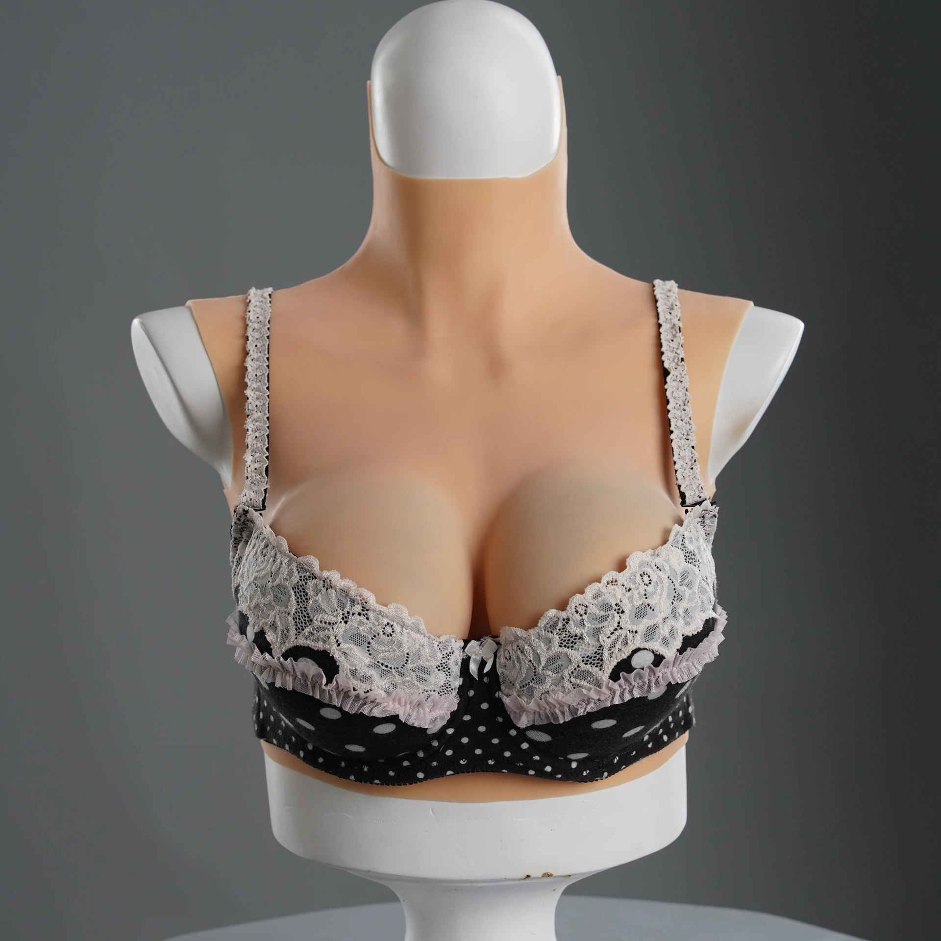 C Cup 2G Upgrade High Collar Fake Artificial Boob Realistic Silicone Breast Forms Crossdresser Shemale Transgender Drag Queen