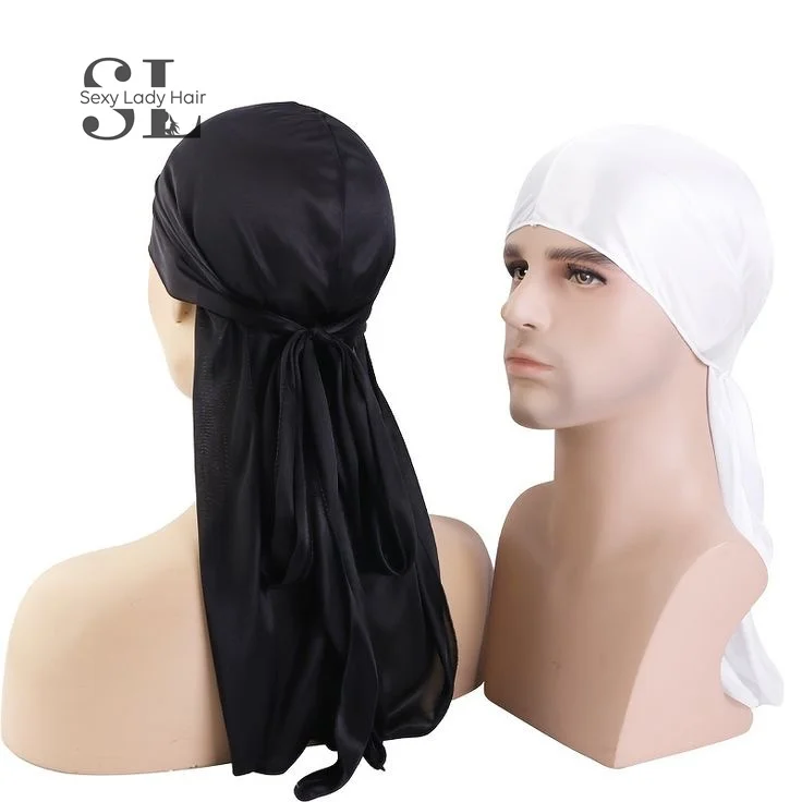 Custom Durags Wholesale Du rag Cheap Hip Hop Plain Unisex Headwrap Silk Satin Doo rag