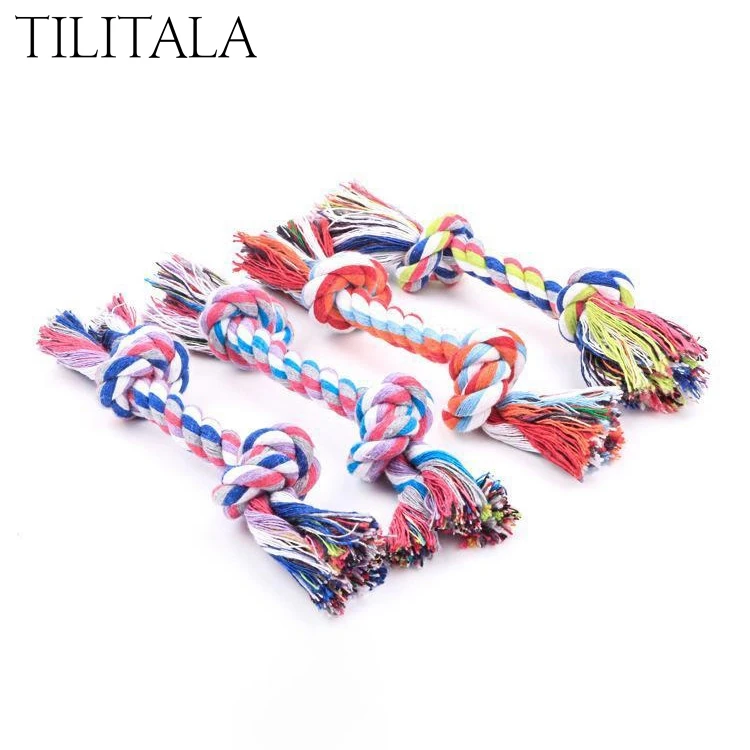 Pet Cotton Rope Woven Toys Puppy Dog Pet Cotton Toys Small Medium Dogs Knot Rope Dog Chew Toy