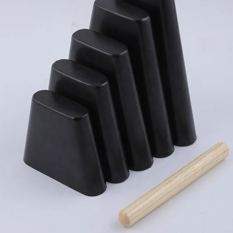Percussion instruments 4 5 6 7 8 inch metal black cow bell manufacturers wholesale