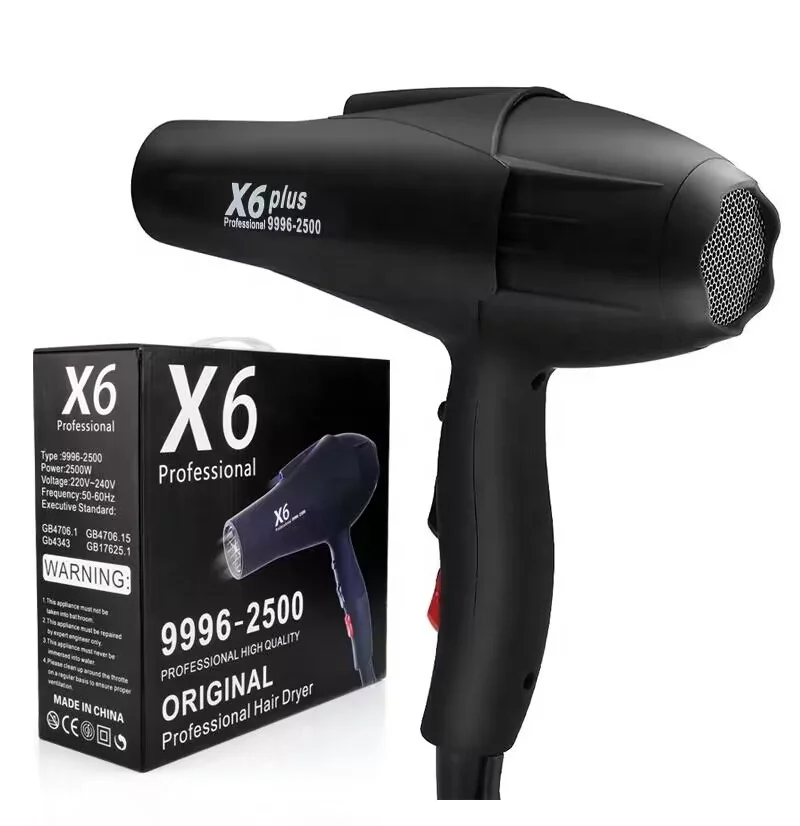 4D X6 Barber High Speed Hair Dryer 2500w Professional Salon Hair Blower Hair Dryer With Nozzles