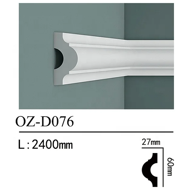 China factory manufacture polyurethane decorative foam cornice molding factory made PU moulding