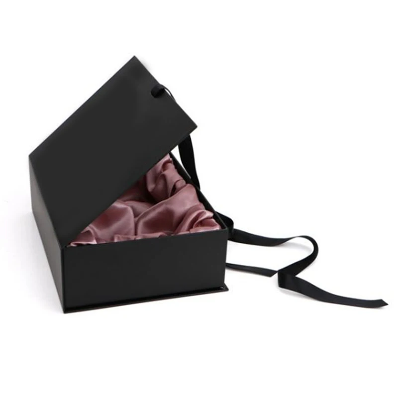 Wholesale Custom Logo Black Luxury Cardboard Paper Wig Hair Extension Gift Package Box Magnetic Packaging Boxes For Wigs