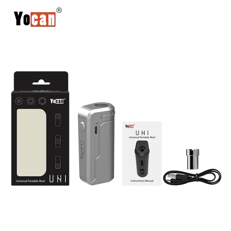 10s Регулируемая подставка для аккумулятора с функцией предварительного подогрева, регулируемая ширина, высота, универсальный портативный 650mAh 510 Резьбовой Адаптер Yocan Uni Vape Box Mod