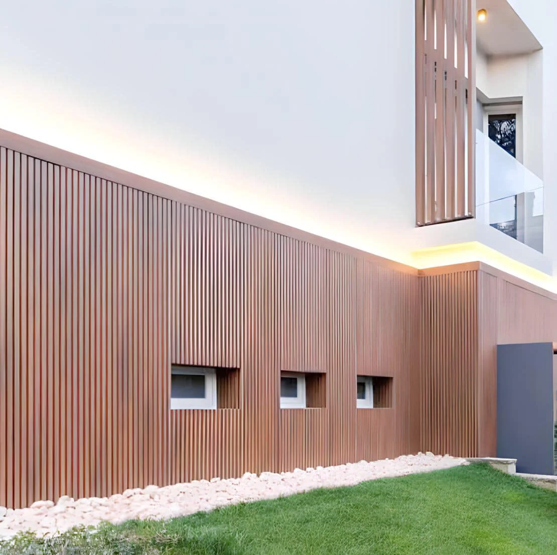 3m 4m 5m wholesale price wpc exterior wall cladding waterproof 25mm wpc wall panel outdoor