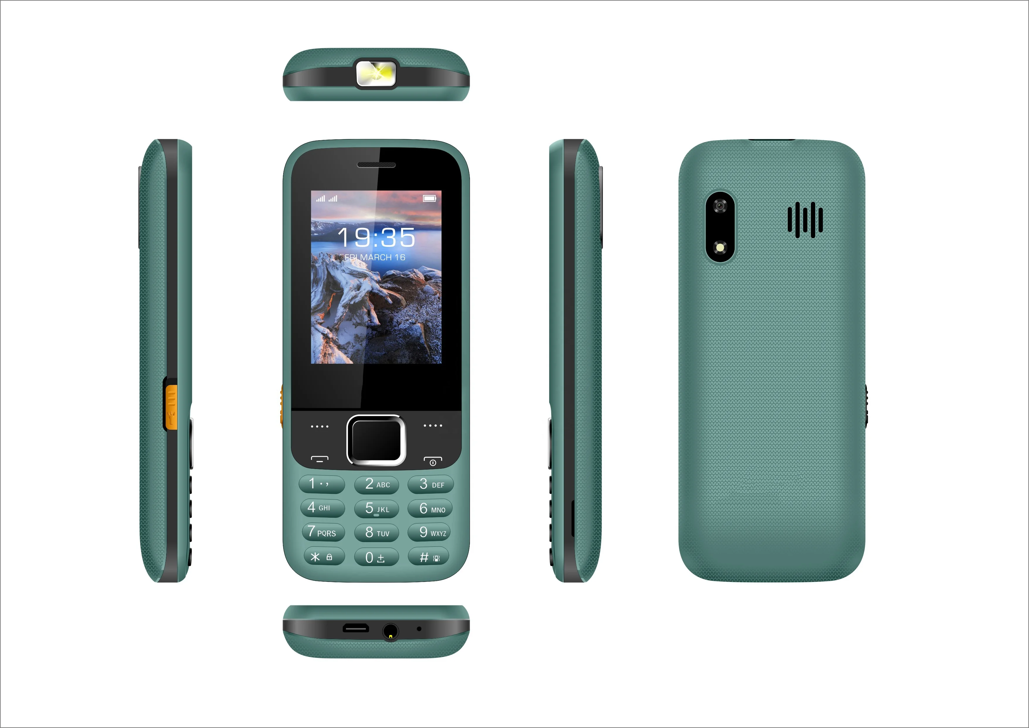 New model 1800mah battery 2.4 inch display P+R keypad dual sim 4g phone 4g feature phone 4g bar phone with type-c charging port