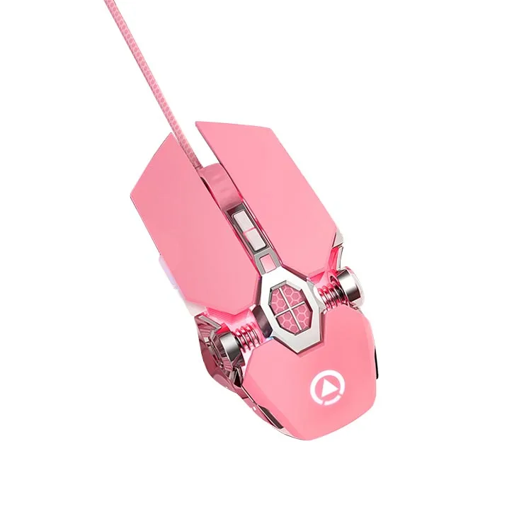 7 Keys Gaming Mouse Electroplating Luminous Frosted Coating Comfortable Feel Mechanical Mouse