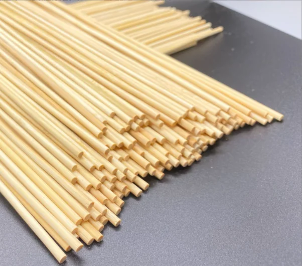 Eco-friendly Disposable Natural Round Food Grade BBQ Grilling Bamboo Skewers Sticks