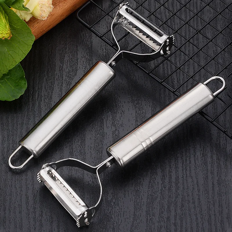 Stainless Steel Carrot Potato Fruit Razor Cutter Slicer Vegetable Julienne Peeler