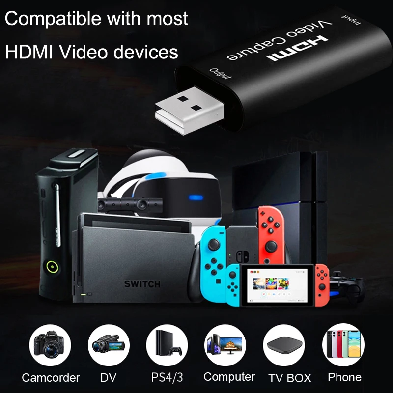  Usb 3 0 2 Hd 1080p карта захвата mi видео Захват коробка для Ps4 игр Dvd видеокамера запись живого потокового