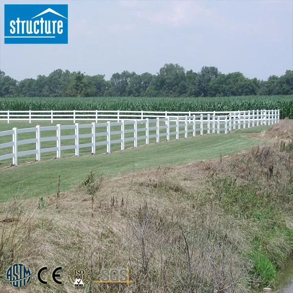 white ranch style fencing pvc ranch horse fence