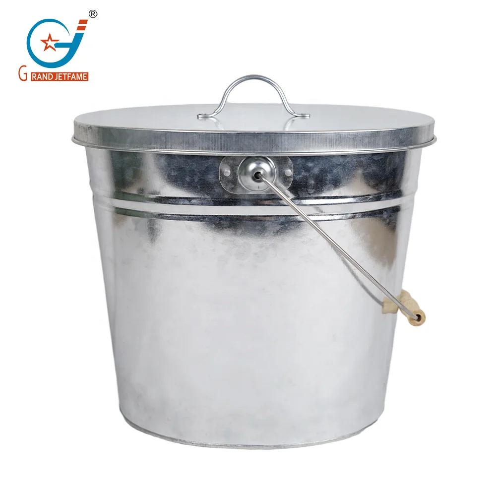 15L galvanized ash bucket Fireplace buckets Oval shape