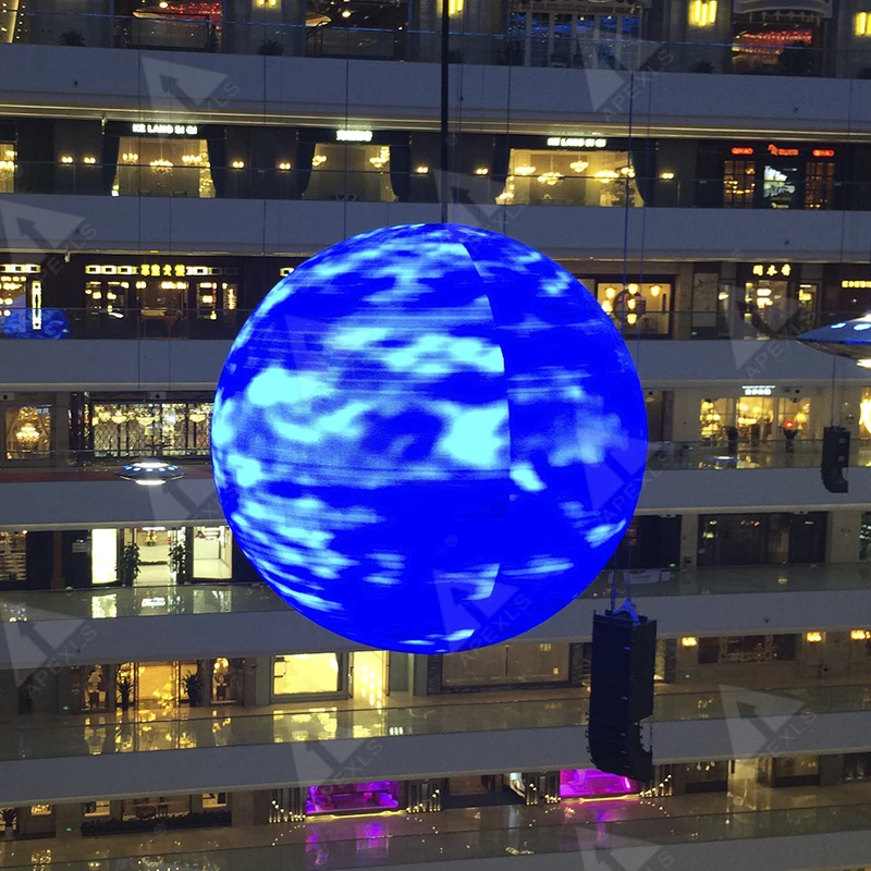 P2 Sphere LED Display Screen Diameter 1m Earth Creative Spherical LED Video Globe Display Ball Wall