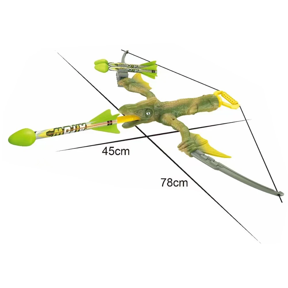 Pterosaur design plastic bow and arrow archery outdoor sports toys for kids