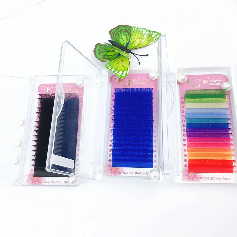 Цветные радужные накладные ресницы Indiavidual, Объемные Накладные ресницы, цветные норковые ресницы, частная торговая марка, оптовая продажа, поставщик