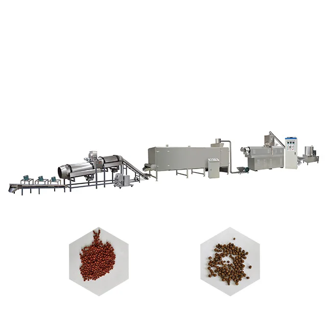 Floating Fish Feed Extrusion Machinery Twin Screw Animal Fish Food Pellet Make Extruder