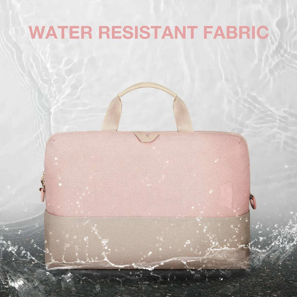 Custom Logo OEM Portable Waterproof Polyester Computer Bag Ladies Business Travel Shoulder Briefcase Office Bag