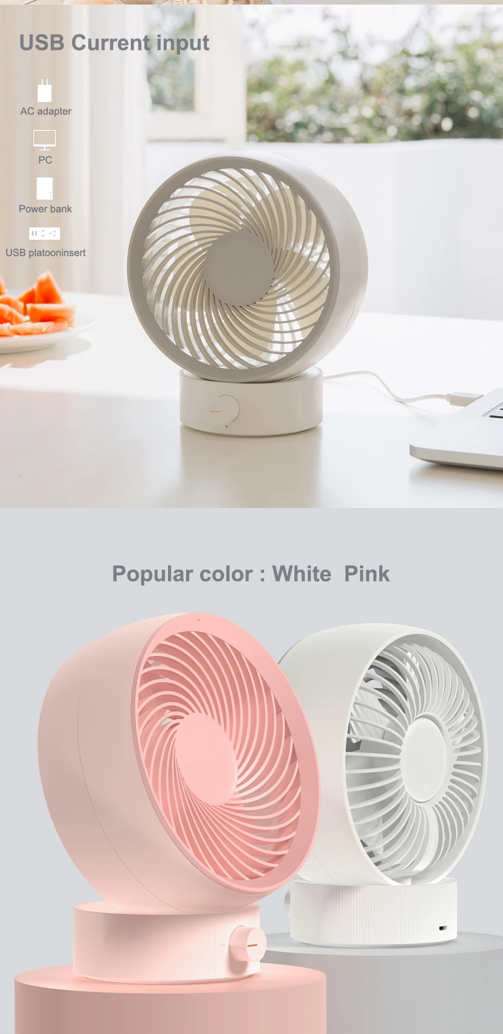 Factory direct sale 2020 high quality USB fan hand foldable desk usb fan best seller