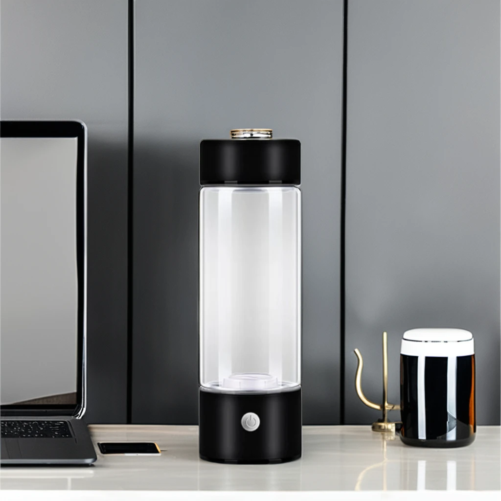 2024 Portable Hydrogen-Rich Plastic Glass H2 Water Bottle Cup USB/Battery-Powered Alkaline Health Maker Household Outdoor Use