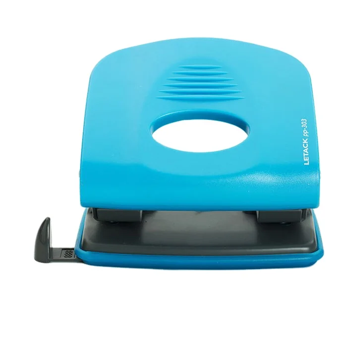 PP303 Large factory direct sales portable office special plastic manual puncher blue two-hole puncher for daily office