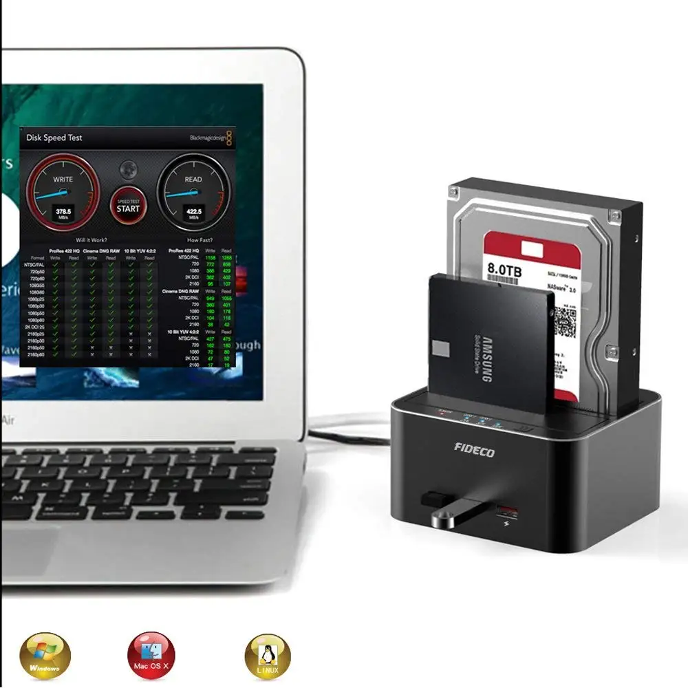 Многофункциональная док-станция для двух жестких дисков sata usb 3 0 hdd Дубликатор