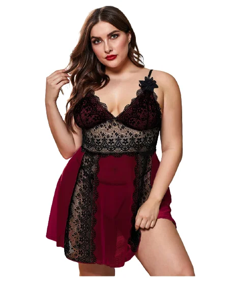 Black Intimate Sleepwear Robe Night Gown Young Lady Nightdress Sleeping Clothes Sexy Summer Underwear