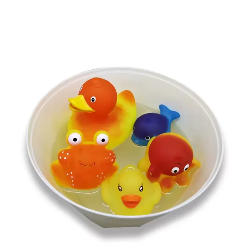 Vinyl CE Standard Environmental Temperature Testing Rubber Bath Changing Color Bath Duck Animal Toy