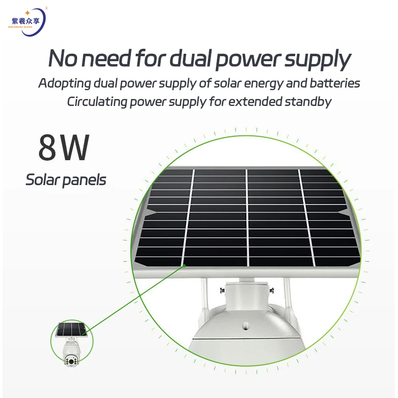 High Quality Solar Surveillance Wireless Camera 360 Degree Adjustable Camera