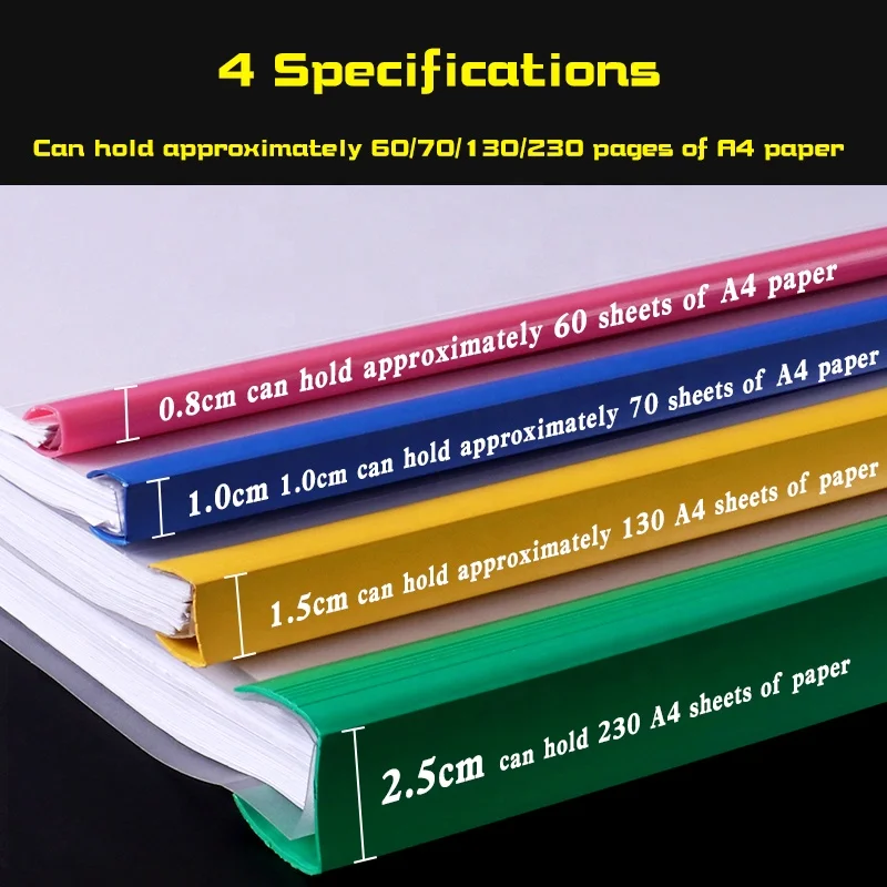 Plastic File Clip Compressor Bar Information folder poster KT board binder A4 clip poster hanger strip folder