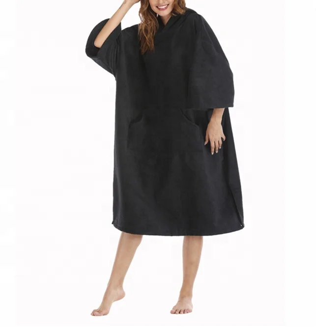 Adults hooded surf poncho beach towel swimming pool change beach surf poncho