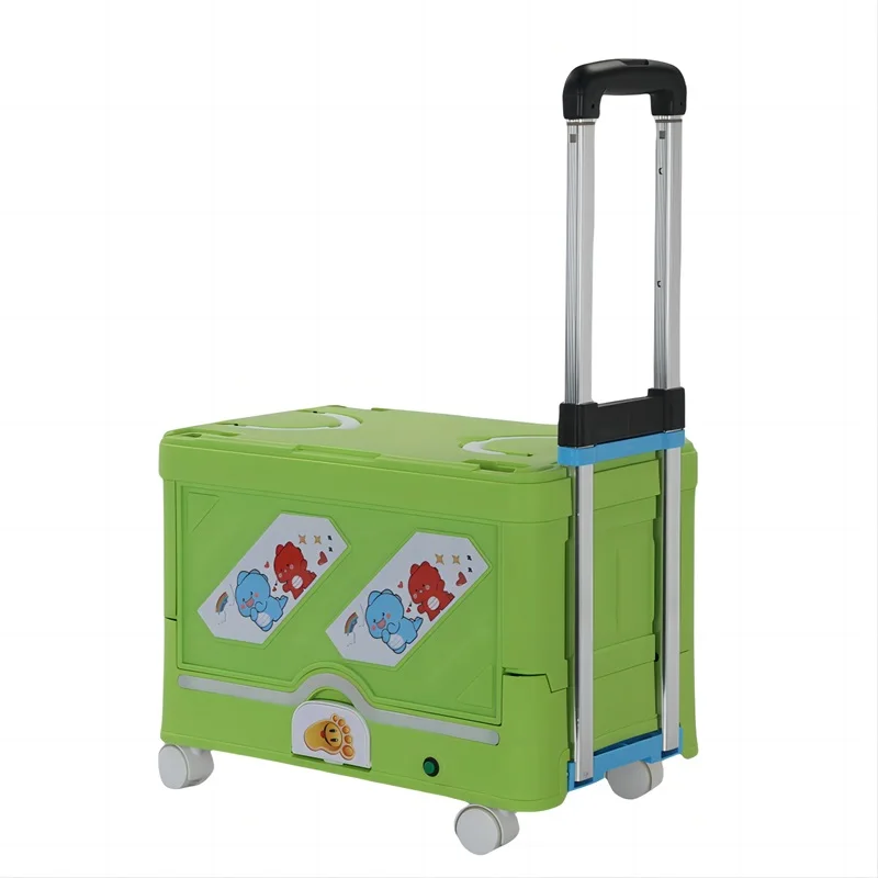 Foldable Kids Luggage, Kids Carry on Suitcase, Hard Shell Travel Luggage Trolley Luggage  4 Spinner Wheel for Children Toddlers