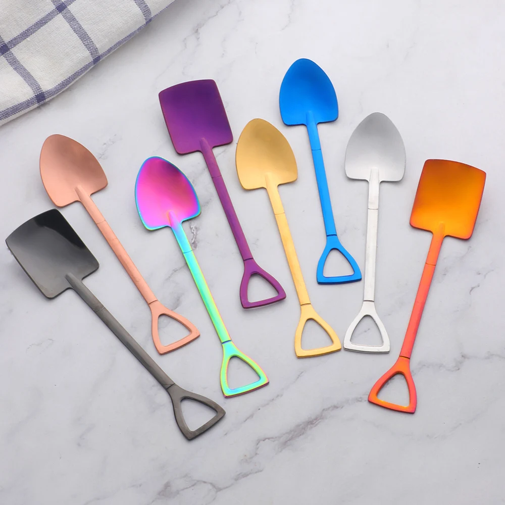 Kitchen Wedding Favors Shovel Spoon Stainless Steel Small Tea Spoon