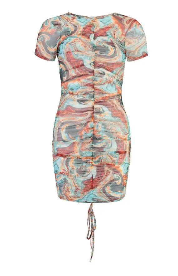 New Promotion Hot Sale Fashionable Customized Manufacturing Top Quality Sexy Wrap FItted Mesh Dress Bodycon