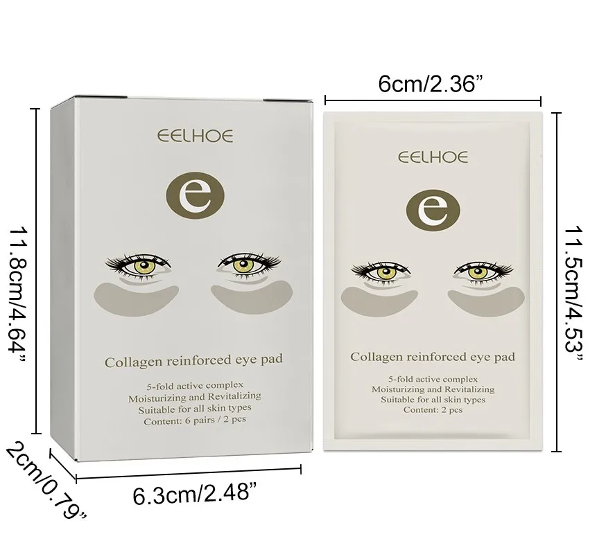 EELHOE Collagen Crystal Eye Mask Lifting Eyes Around Skin Lightening Moisturizing Collagen Eye Gel Pads