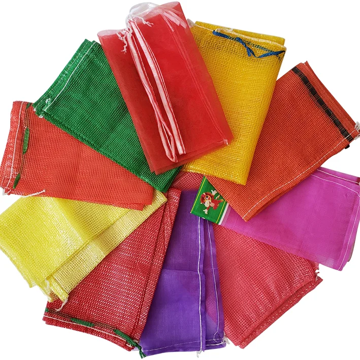 Leno Bag Net Rolls Mesh Drawstring Bag for Firewood Onion Sacking