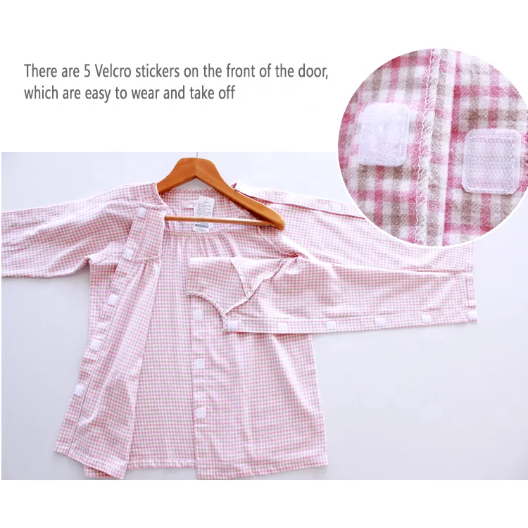 Paralysis Clothing Patient Care Pajamas Easy to Wear Off Clothes for Disability Elderly Surgery Patients Nursing Suit
